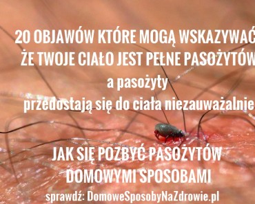 Pasożyty objawy. JAK SIĘ POZBYĆ PASOŻYTÓW. 3 ważne domowe przepisy